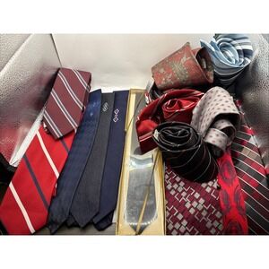 Lot of 16 Vintage Men's Neck Ties Multicolor Mixed Patterns Assorted